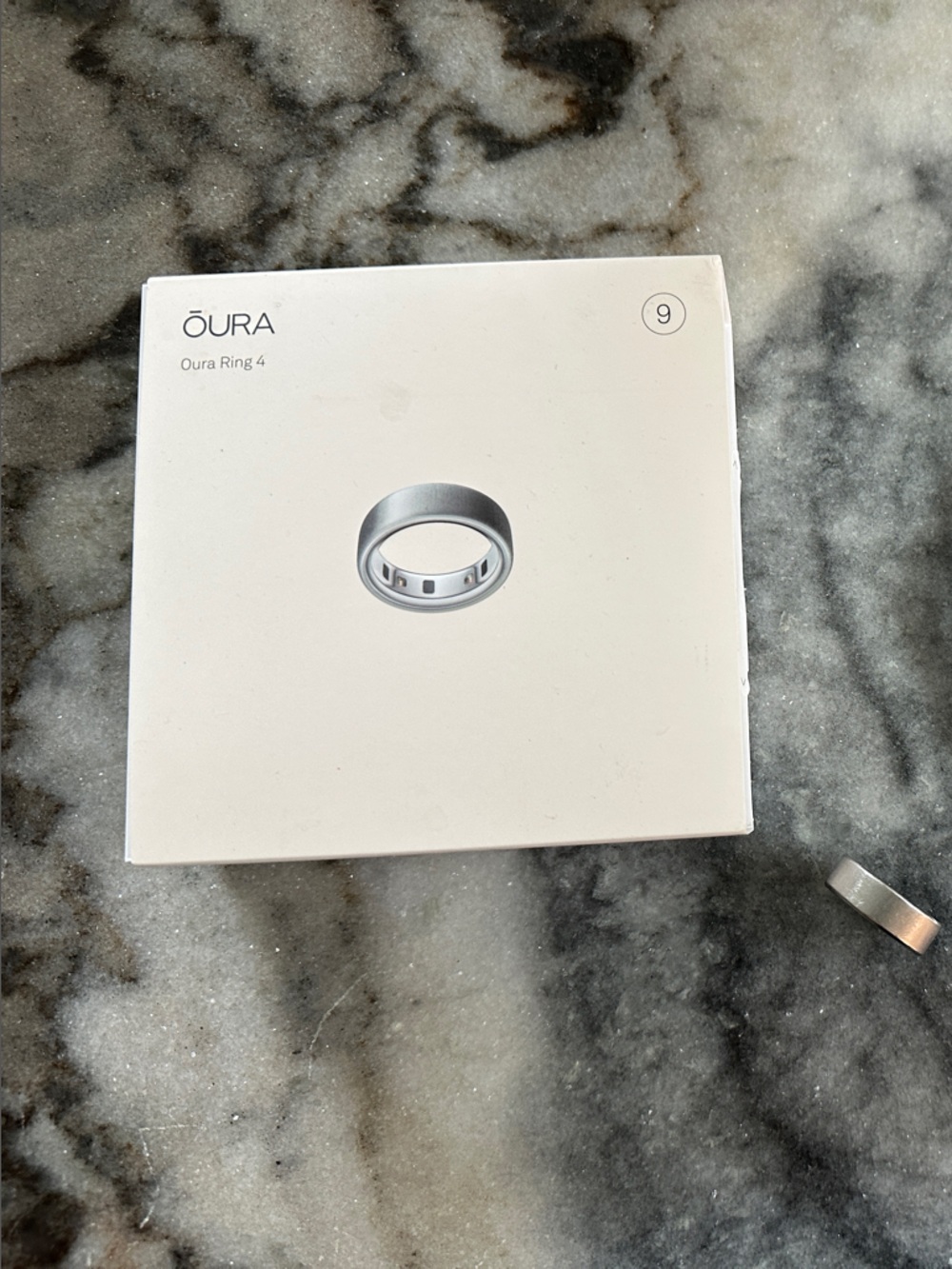 Oura ring size 9 brushed silver